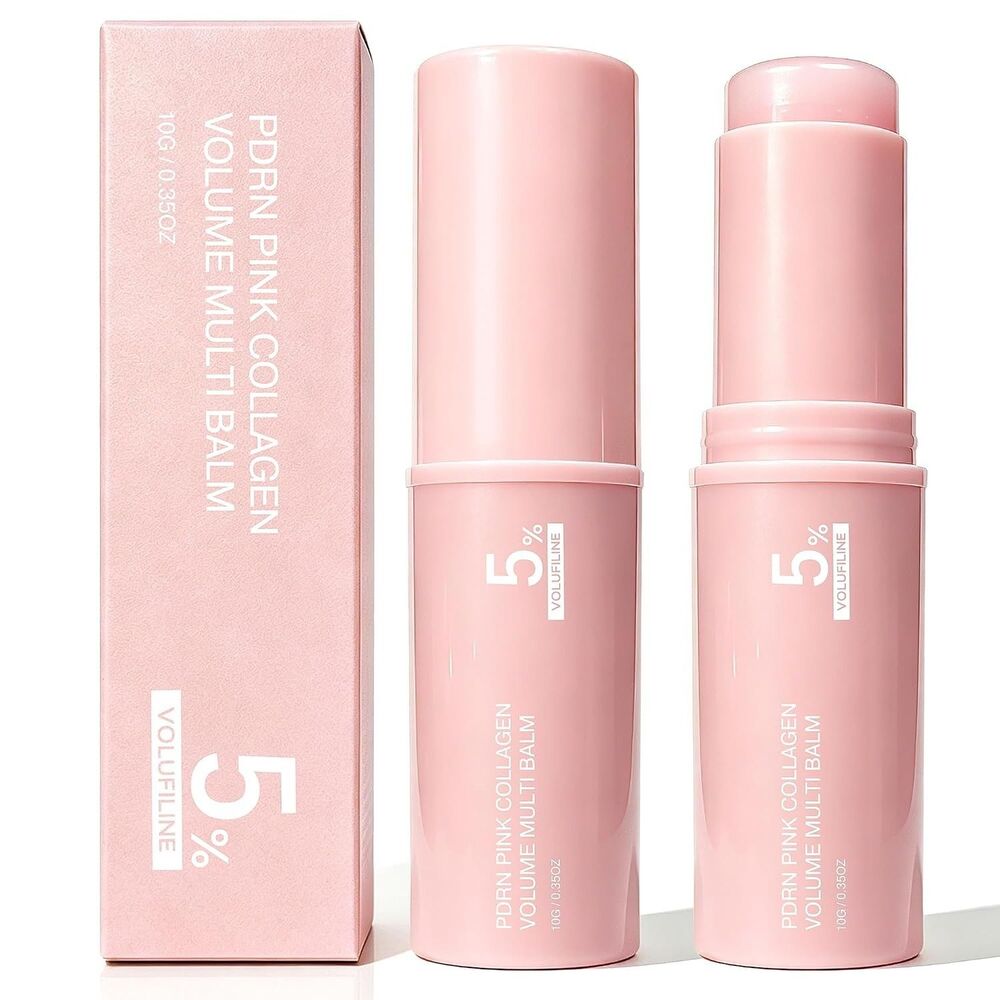 PDRN Pink Collagen Volume Multi Balm 5% Volufiline 10g Lip Balm Set of 2 NEW